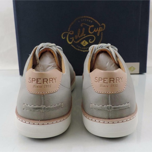 Women's Shoes Sperry Top Sider GOLD CUP CRUZ Lace Up Sneakers Light Grey Size 10 - Picture 6 of 9